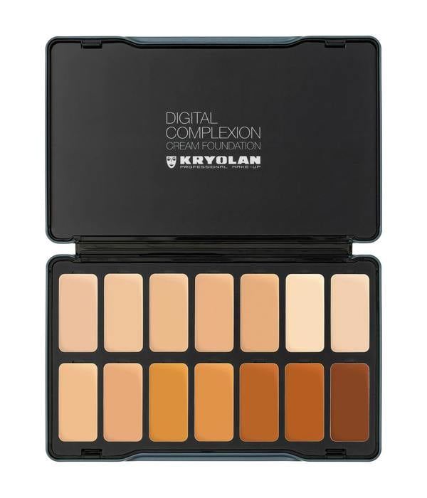 Kryolan Digital Complexion Cream Foundation Palette 14 Colors