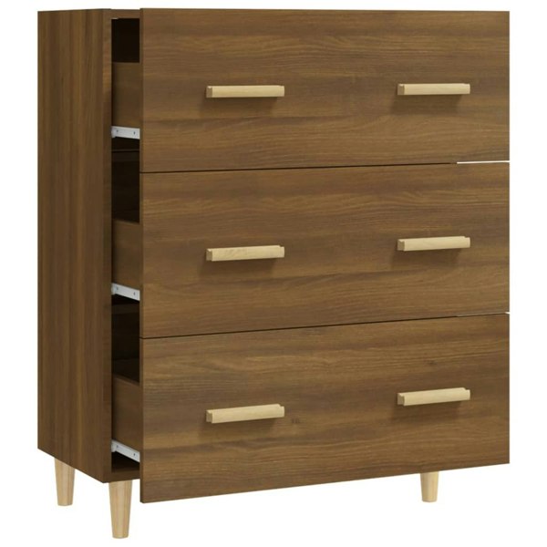 Berkfield Sideboard Brown Oak 70x34x90 cm Engineered Wood