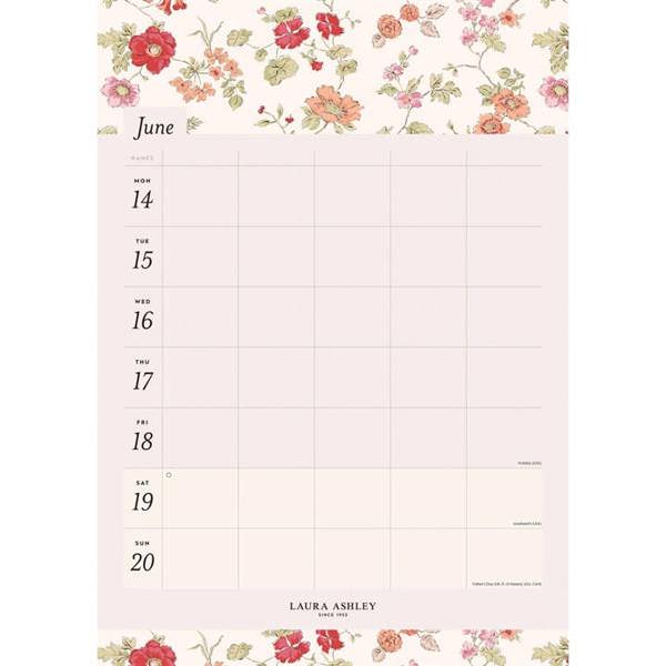 Fashion Laura Ashley A3 Famly Planner 2027, Family Planners, Week To View, Art, Gift