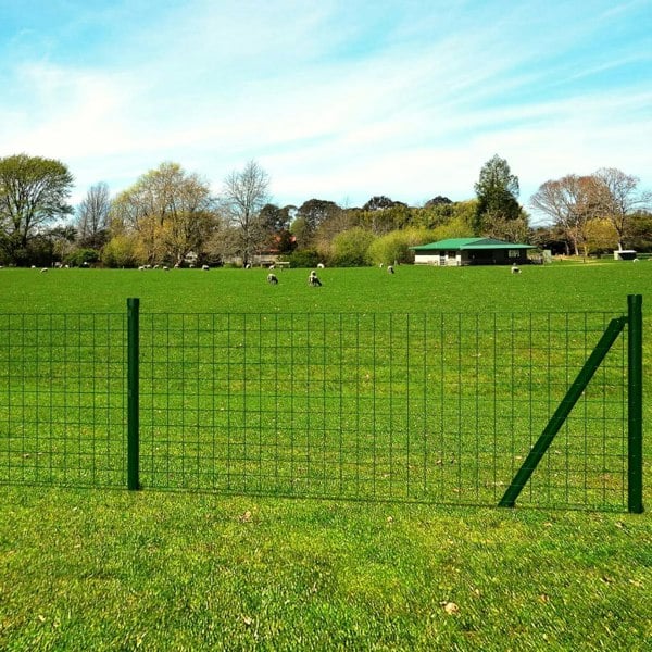 Berkfield Euro Fence Steel 25x1.5 m Green