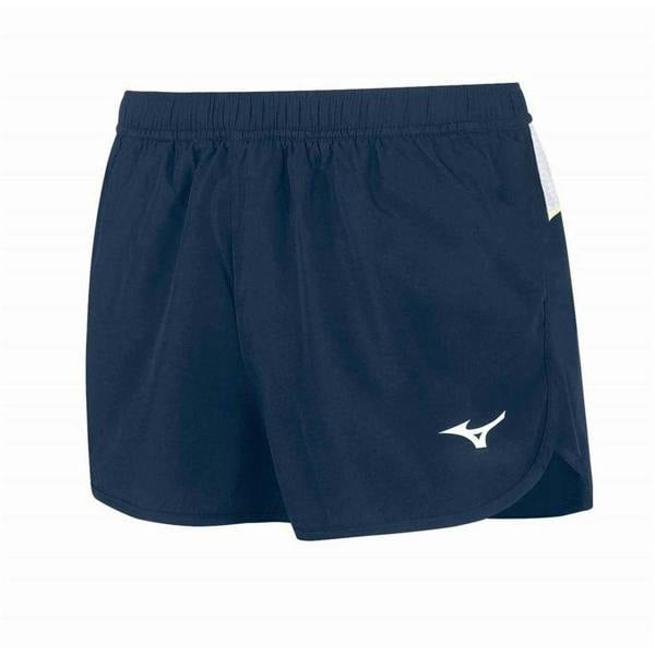 Mizuno Mens Split Hem Running Shorts - Navy/White - 