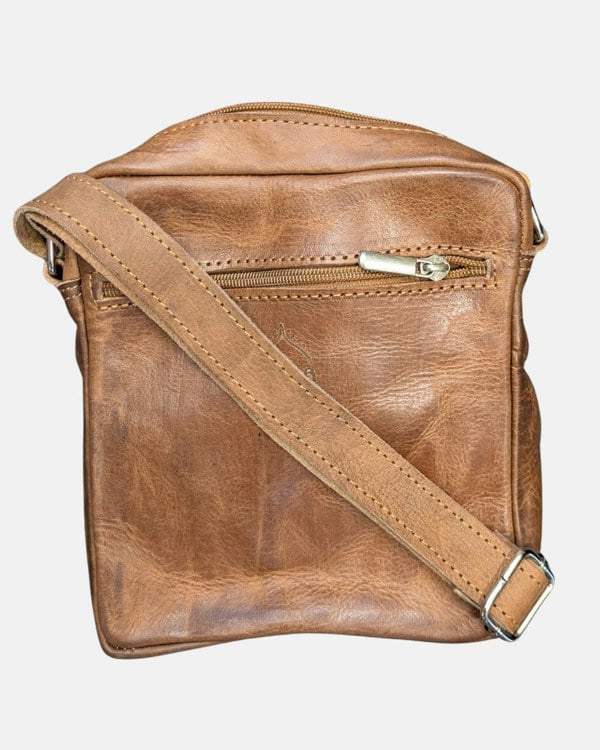 Berber Leather The Martil Small Messenger Bag in Tan