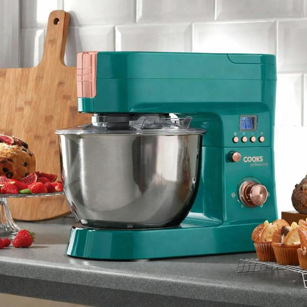 Cooks Professional Multi Function 6.2L Stand Mixer | Teal / Rose Gold