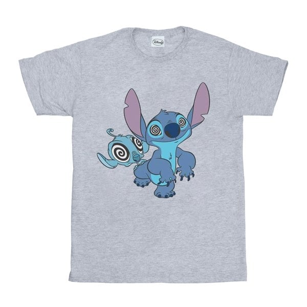 Disney Girls Lilo And Stitch Hypnotized Cotton T-Shirt - Sports Grey