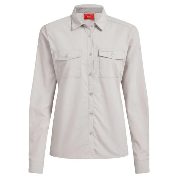 Craghoppers Womens/Ladies Loukkos Nosilife Long-Sleeved Shirt - Oyster - 