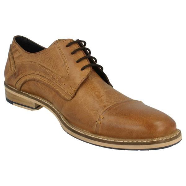 Maverick Mens Maverick Lace Up Shoe Stitched Panels and Toe Cap