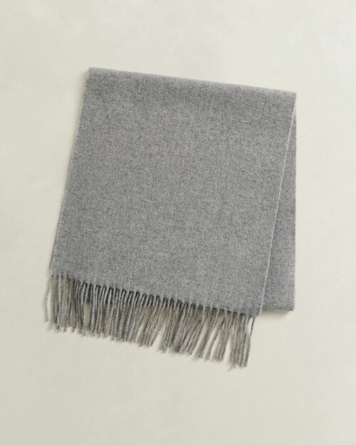 GANT Mens Wool Scarf - 38 Mid Grey