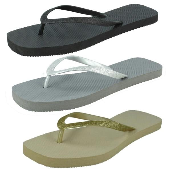 Spot On Ladies Spot On Squared Toe Flip Flops F00389