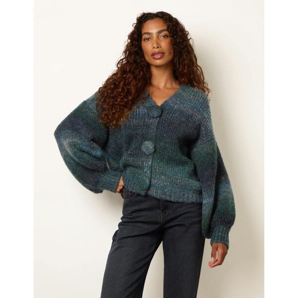 Blue Vanilla Stripe Pattern Cardigan