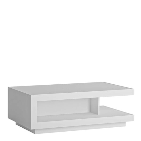 Wyld Haus Hjorring White Gloss Wooden Minimalist Coffee Table