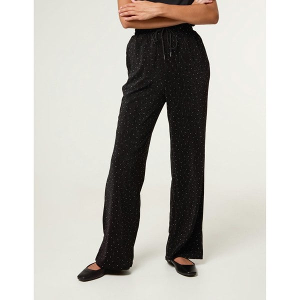 Blue Vanilla Rhinestone Detailed Trousers