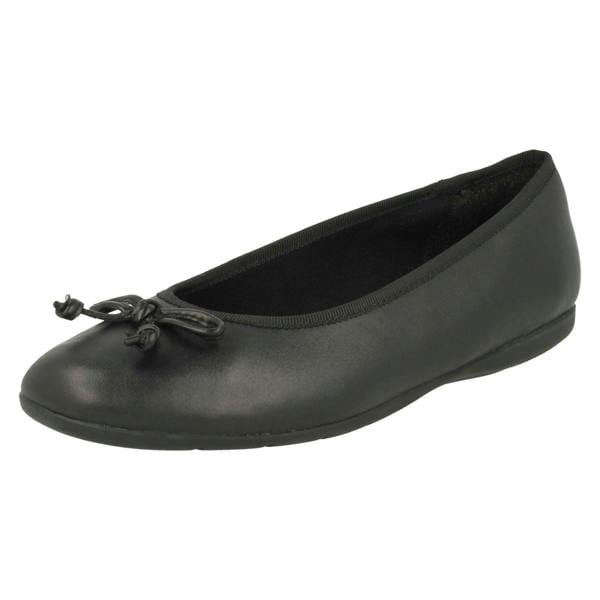 Clarks Girls Clarks Slip On Bow School Shoes Jesse Shine