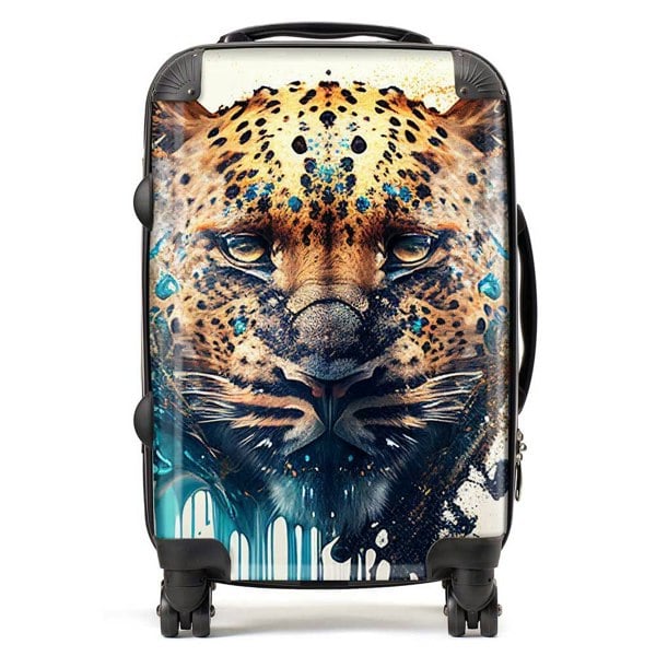 Warren Reed Leapoard Face Splashart On Light Background Suitcase