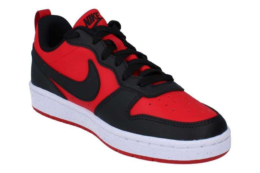 Nike Court Borough Low Recraft Gs Trainers Dv5456 Sneakers Shoes  600 - University Red Black White 600 - Photo 3