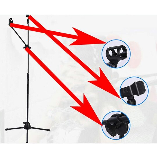 Havendro Professional Adjustable Microphone Mic Stand Boom Arm Holder Tripod Stage Studio