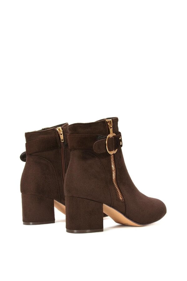 XY LONDON Mid Block Heel Ankle Boots