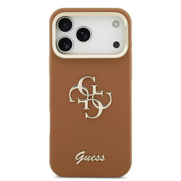 Guess PU Grained 4G Logo Stand Camera Frame Case for iPhone 17 Pro Max 6.9" Black - GUHCP17XPCS4GSK