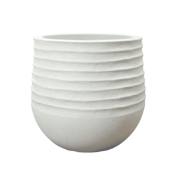 Oslo Beige Rippled Plant Pot 30 x 28cm, 16L