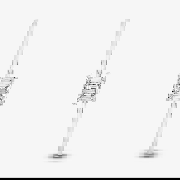 1888 Collection 9ct White Gold 0.50ct Emerald Cut Diamond Solitaire Ring EPP01-9W-0.50-H-SI2