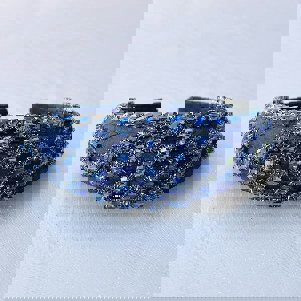 Navy Headpiece Wedding Headband Blue Races Headpiece Crystal