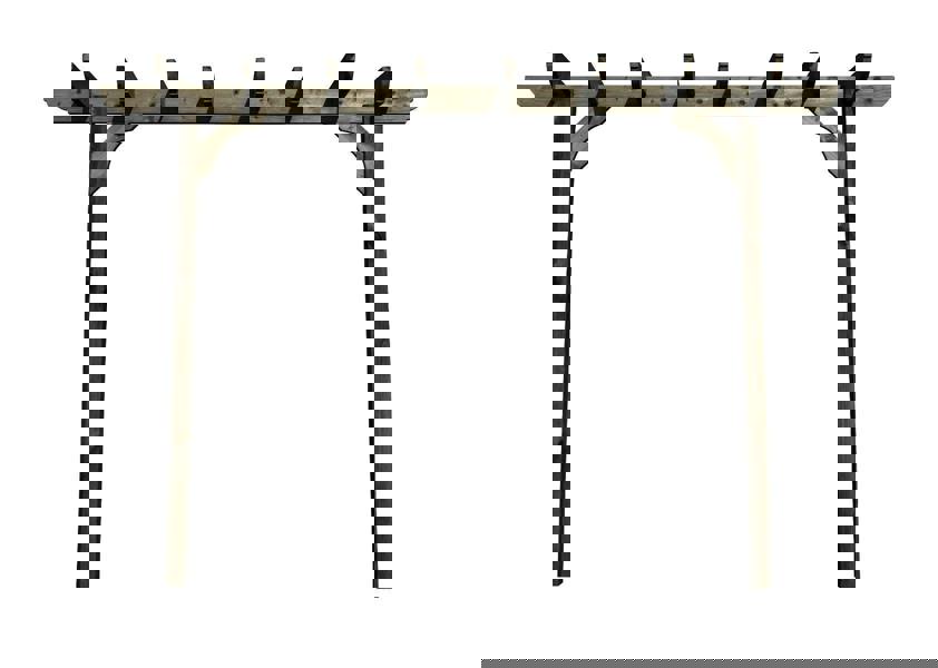 Arbor Garden Solutions Corbel Single Beam Pergola, Plant Climbing Arbour - Sculpted brace