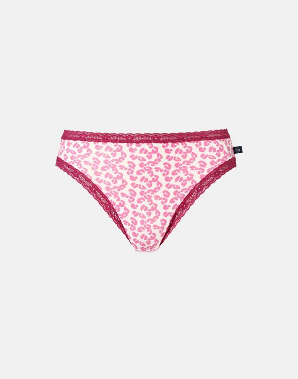 British Boxers Multipack! 4 Pairs of Women's Bamboo Lace High Leg Knickers – Leopard Rose