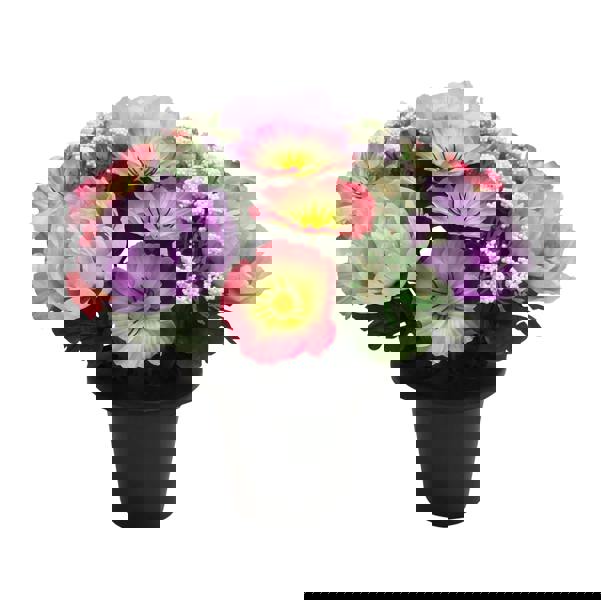 Memorials Direct Premium Artificial Grave Flowers – 25cm Lilac/Pink Peony With Anemone | Memorial Vase Pot