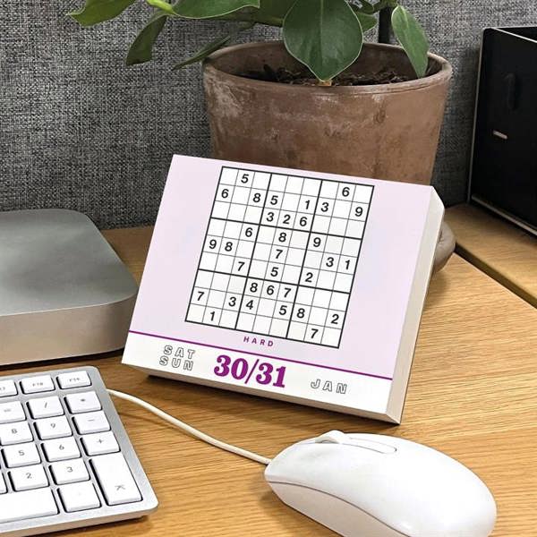 Unbranded Sudoku Desk Calendar 2027, Desk Calendars, Day To View, Entertainment, Gift