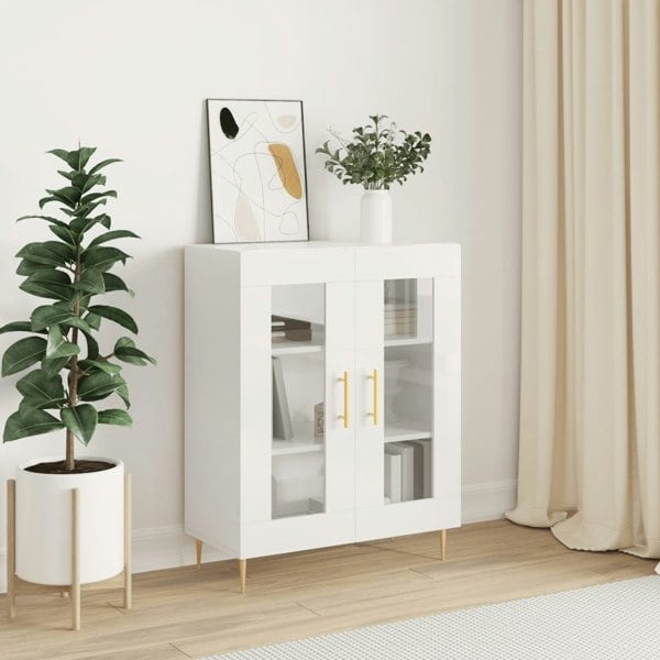 Berkfield Sideboard High Gloss White 69.5x34x90 cm Engineered Wood