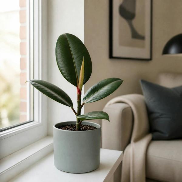 Ficus Robusta Rubber Plant 17cm Pot – Easy Care Indoor Houseplant Plants By Post