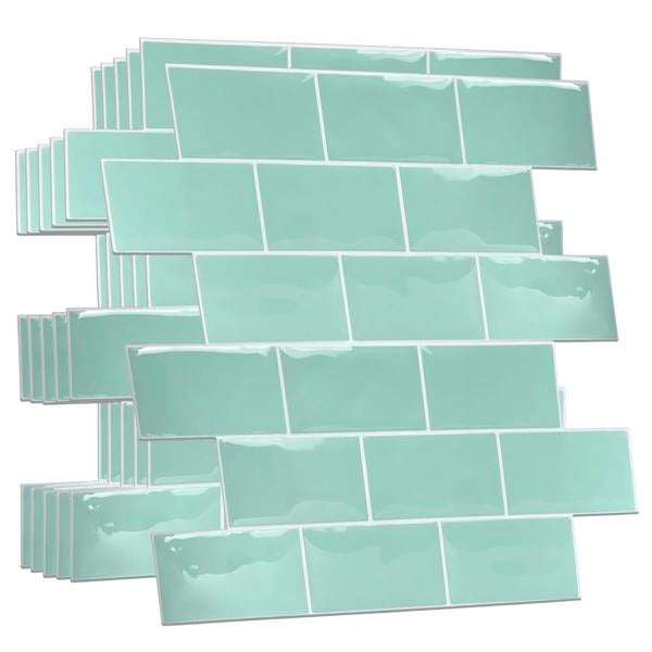 WT3D1821 - Capri Sea Metro Subway Tile 3D Tile Sticker 30.5 x 15.4cm (12 x 6 in) - 20pcs in a pack