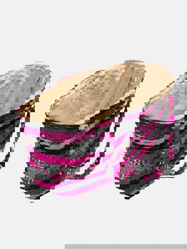 Berber Leather The Nador Large Expandable Fabric Tote in Pink