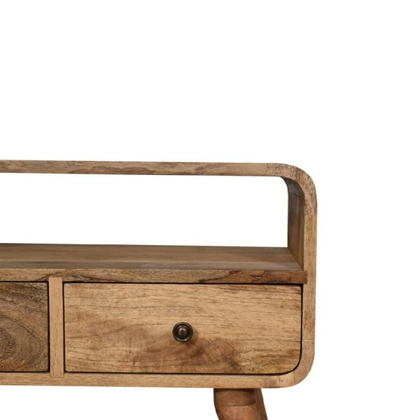 Artisan Furniture Mini Curved Oak-ish Media Unit