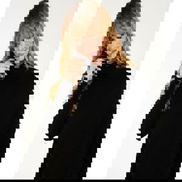 Blue Vanilla Ribbed Leggings & Cowl Neck Jumper Set