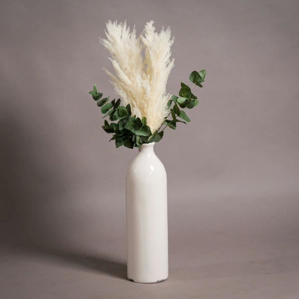 Hill Interiors Garda Gisela Glazed Vase - White - 