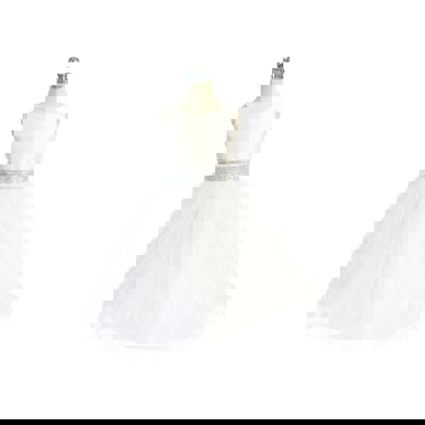 silver uk flower girl dress