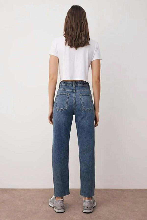 WOVCOR High Waist Slim Mom Jeans