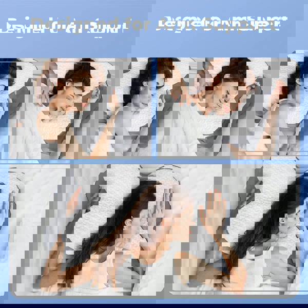 Lavio Ergonomic Memory Foam Pillow For Cervical Shoulder Orthopedic Pain Relief