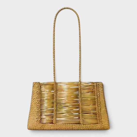 Tory Burch Hand-Woven Tote Bag Biscotti