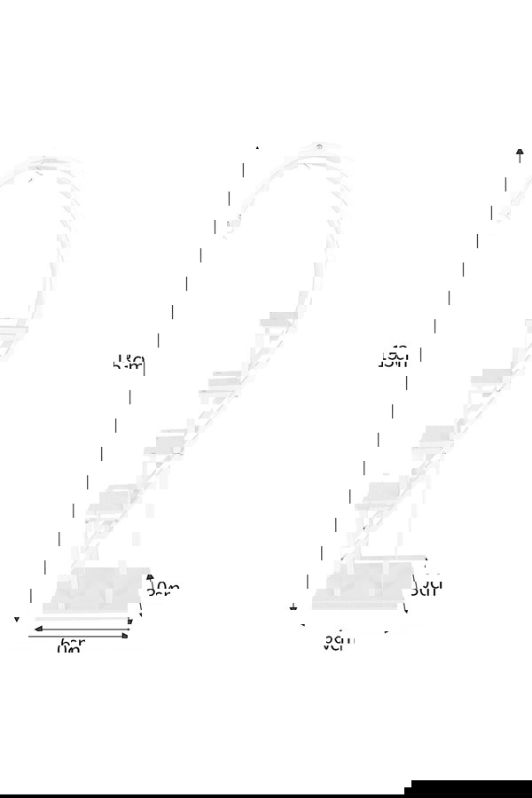 Living and Home 4 Tiers Curved Plant Stand Half-Heart Bonsai Display Shelf