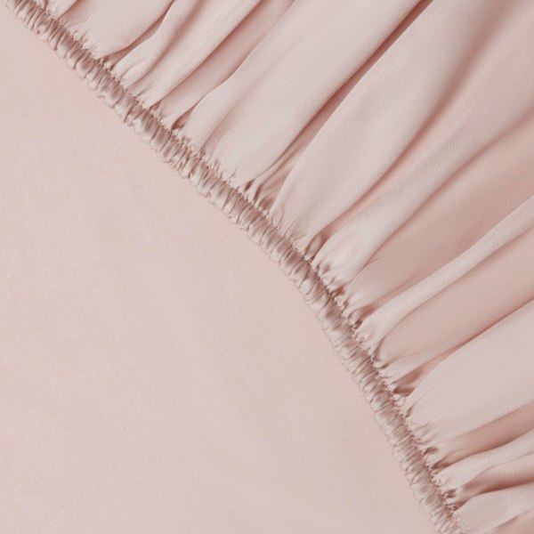 Ethical Bedding Eucalyptus Silk Fitted Sheet - Rose