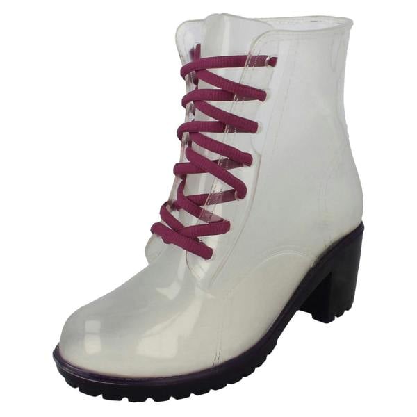 Spot On Ladies Spot On Mid Heel Wellington