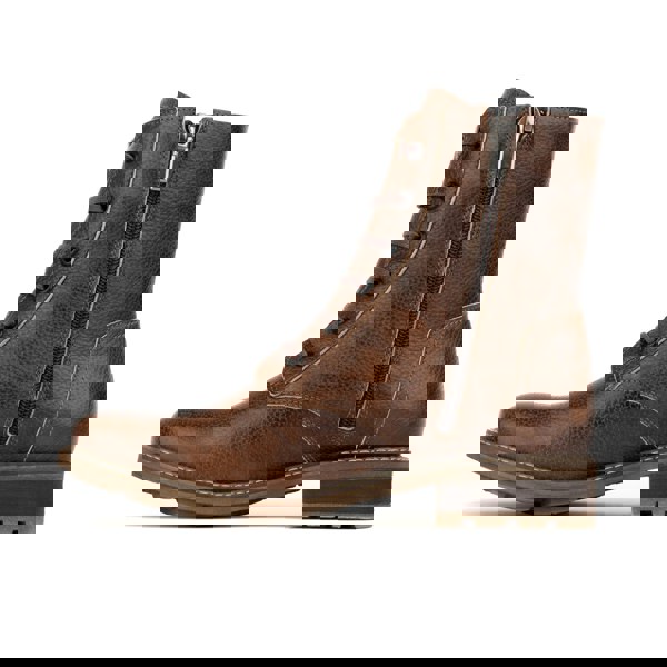 Embassy London Laviva High - Wool Brown - Women's wide fitted leather higher ankle boot wool lined