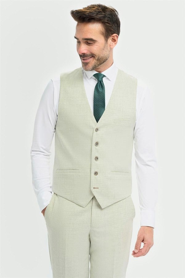 House of Cavani Tropez Sage Waistcoat