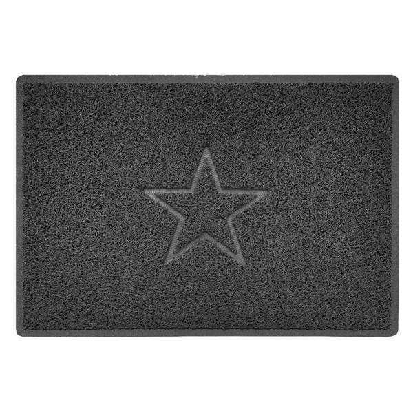 Nicoman Indoor Spaghetti Door Mat Embossed Star - Dark Grey