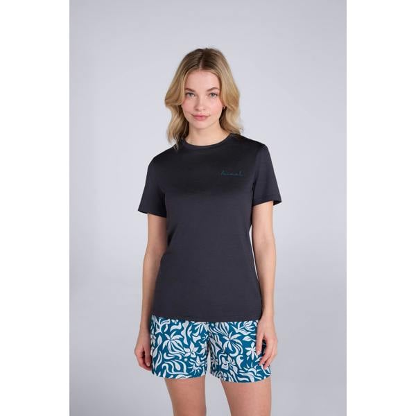 Animal Womens/Ladies Latero Hybrid Swimming T-Shirt - Jet Black - 