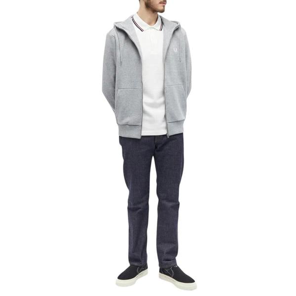 Fred Perry Steel Marl Zip Hoodie S