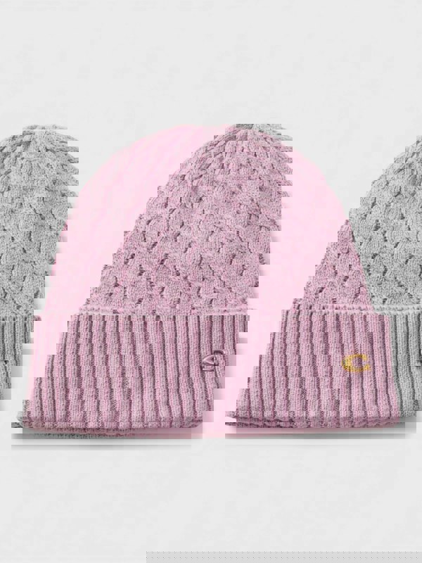 Coach Cable Beanie Faded Pink