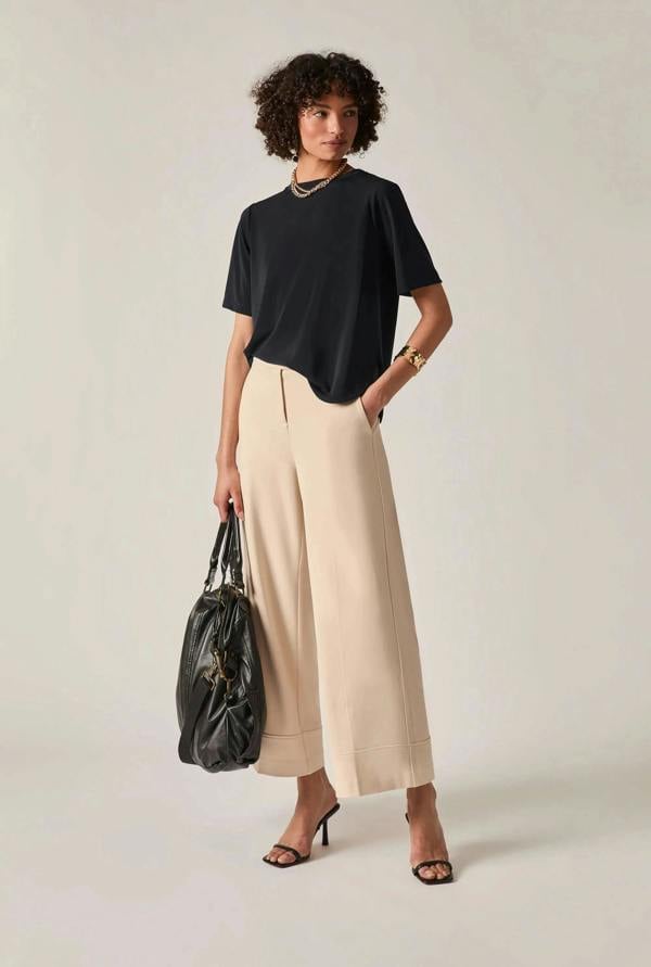 James Lakeland Black Jersey Relaxed Top