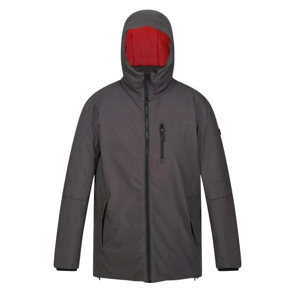 Regatta Mens Yewbank II Parka - Ash/Danger Red - 
